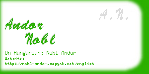 andor nobl business card